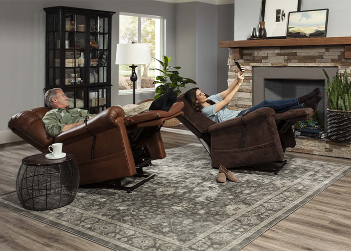 Image of lift chair in a living room